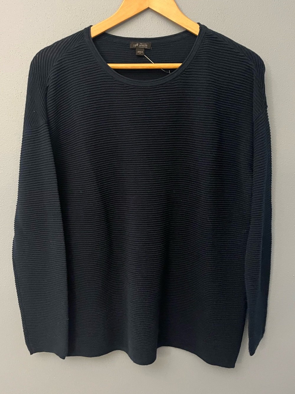 J. Jill Wearever Collection Ribbed Crewneck Sweater